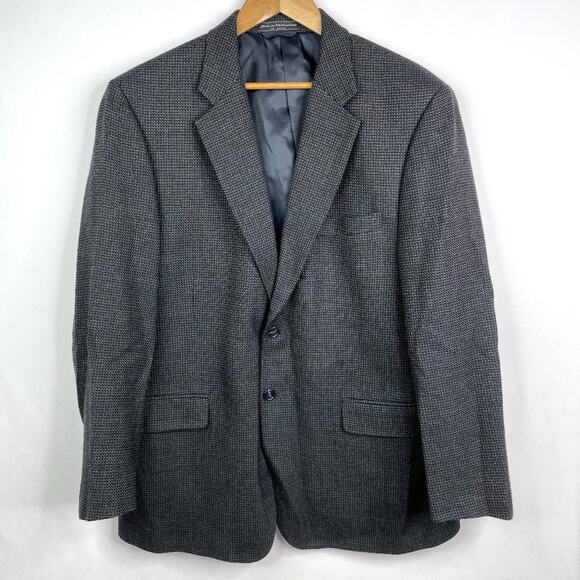 Vintage Other - Vintage Bernhard Altmann Dark Grey 100% Lambswool Blazer Sport Coat 44R